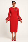 Scarlet Bloom Couture Dress