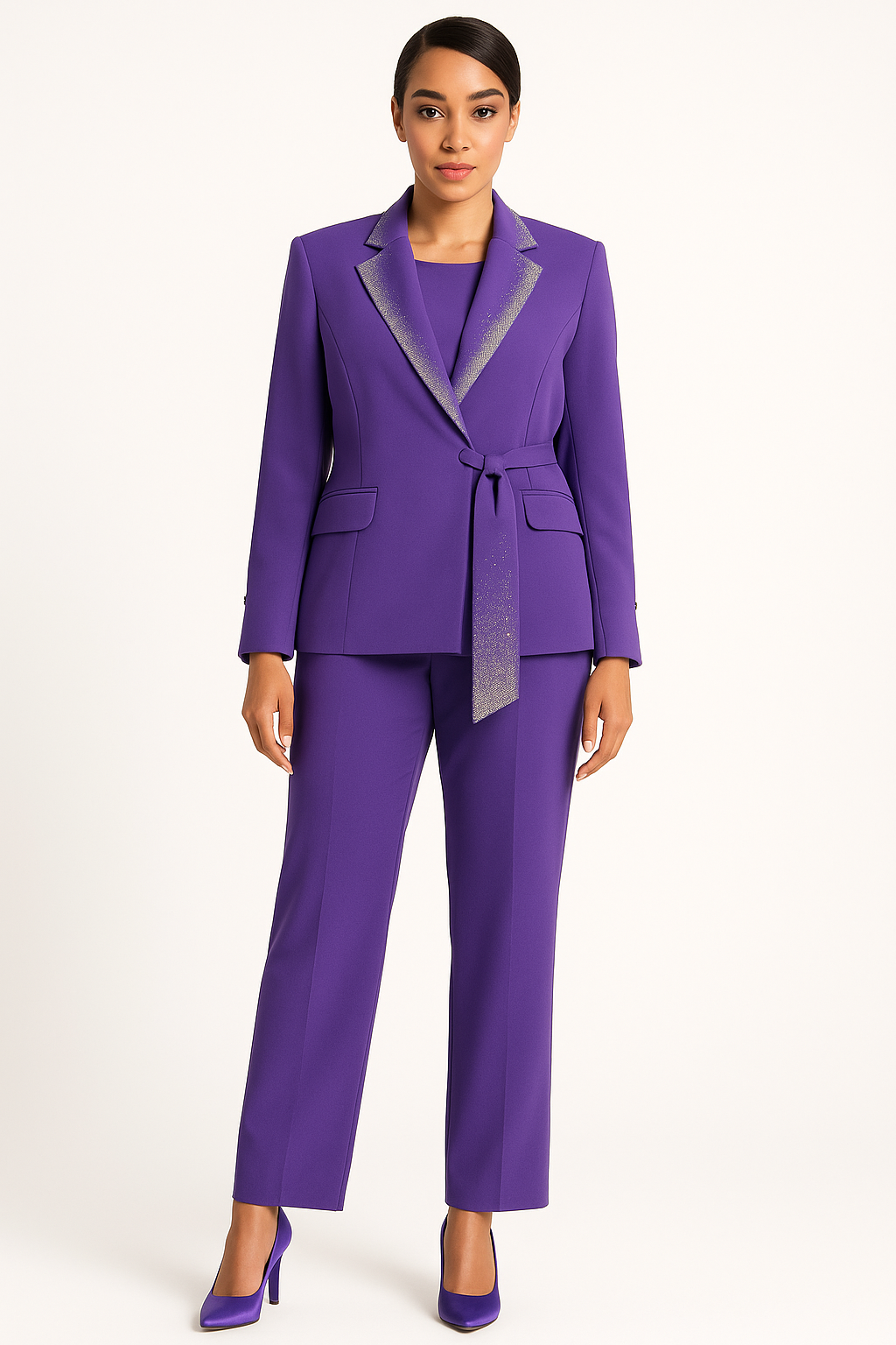 Royal Amethyst Tailored Pant Set