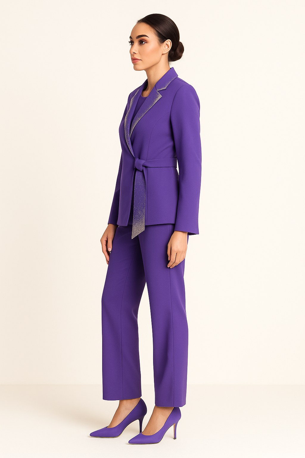 Royal Amethyst Tailored Pant Set