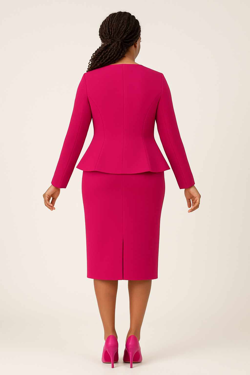 Fuchsia Radiance Peplum Suit