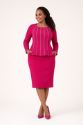 Fuchsia Radiance Peplum Suit