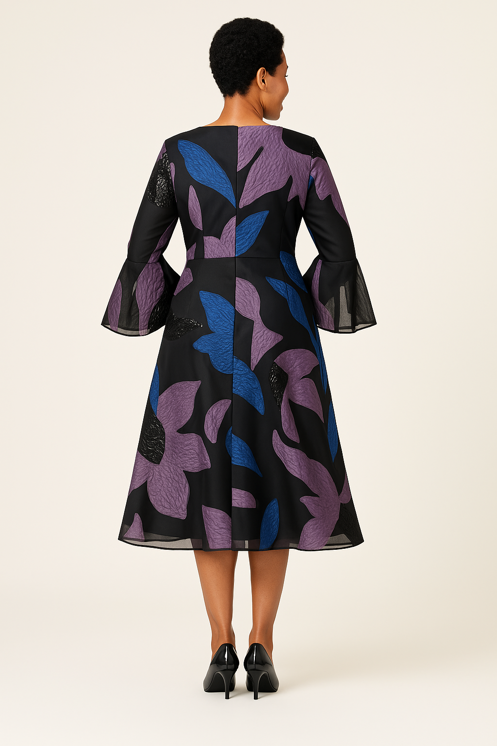 Midnight Bloom Statement Dress