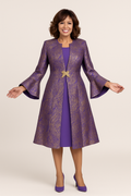 Royal Majesty Brocade Coat Dress