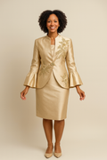 Golden Heritage Embroidered Skirt Suit