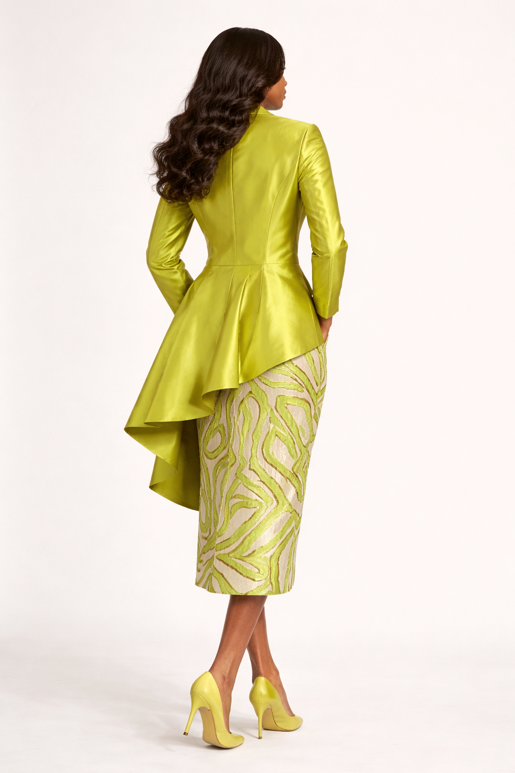 Lime Luxe Couture Peplum Set