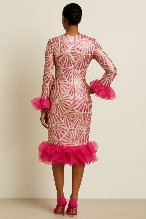 Blush Royale Brocade Dress