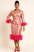 Blush Royale Brocade Dress